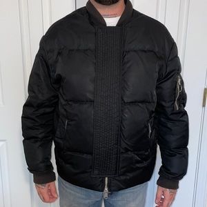 Black All Saints puffer jacket